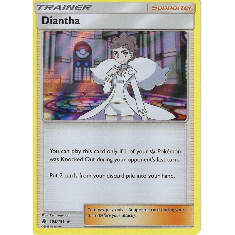 Pokemon SM Forbidden Light Card: Diantha - Trainer Card - 105/131 - Ra