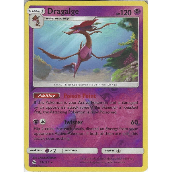 Pokemon SM Forbidden light Card: Dragalge - 53/131 - Rare Reverse Holo