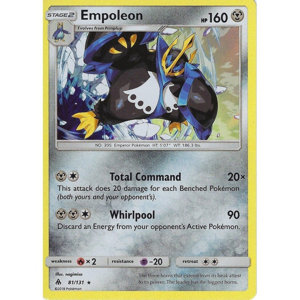 Pokemon SM Forbidden Light Card: Empoleon - 81/131 - Rare Holo