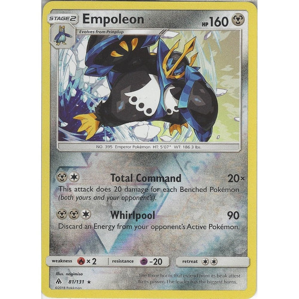 Pokemon SM Forbidden light Card: Empoleon - 81/131 - Rare Reverse Holo