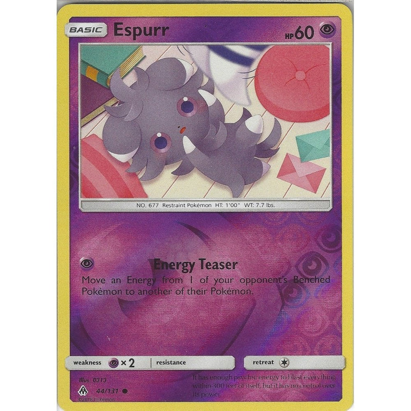pokemon espurr card Pokemon SM Forbidden light Card: Espurr - 44/131 - Reverse Holo