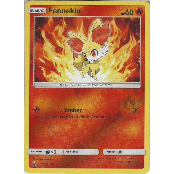 Pokemon SM Forbidden light Card: Fennekin - 14/131 - Reverse Holo