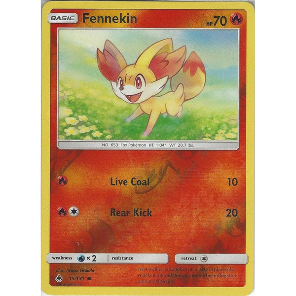 Pokemon SM Forbidden light Card: Fennekin - 15/131 - Reverse Holo