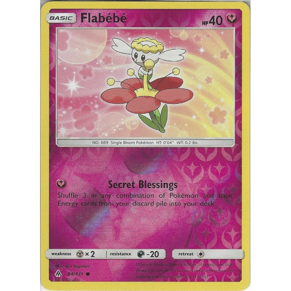 Pokemon SM Forbidden light Card: Flabebe - 84/131 - Reverse Holo