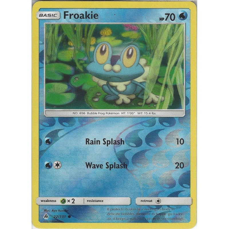 Pokemon SM Forbidden light Card: Froakie - 22/131 - Reverse Holo - Recaptured LTD Pokemon SM Forbidden light Card: Froakie - 22/131 - Reverse Holo - Recaptured LTD