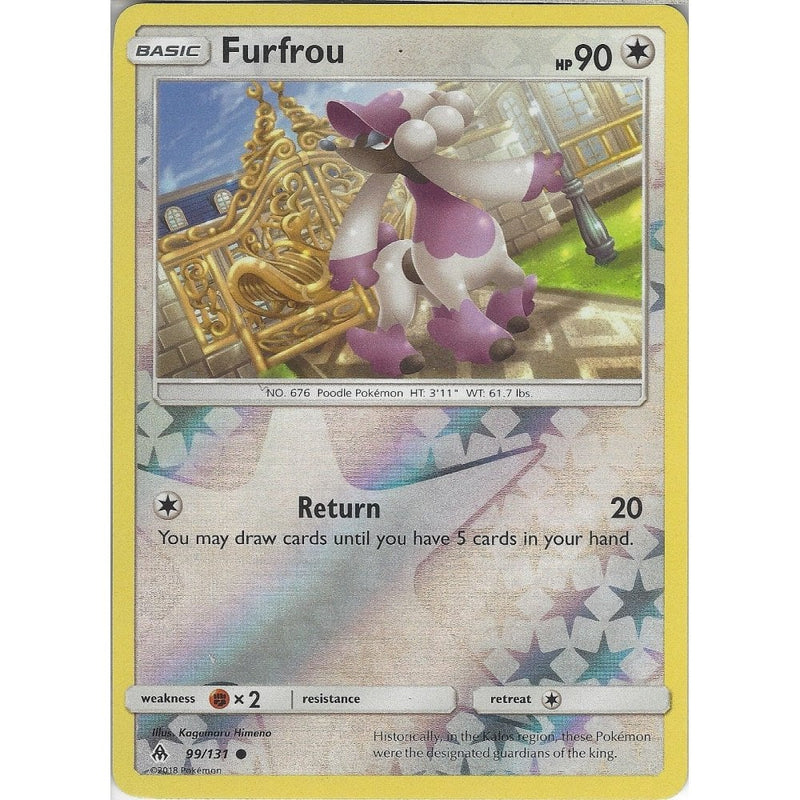 Pokemon SM Forbidden light Card: Furfrou - 99/131 - Reverse Holo - Recaptured LTD Pokemon SM Forbidden light Card: Furfrou - 99/131 - Reverse Holo - Recaptured LTD