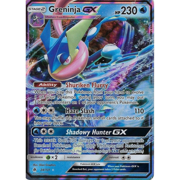 Pokemon SM Forbidden Light Card: Greninja GX - 24/131 - Ultra Rare Holo