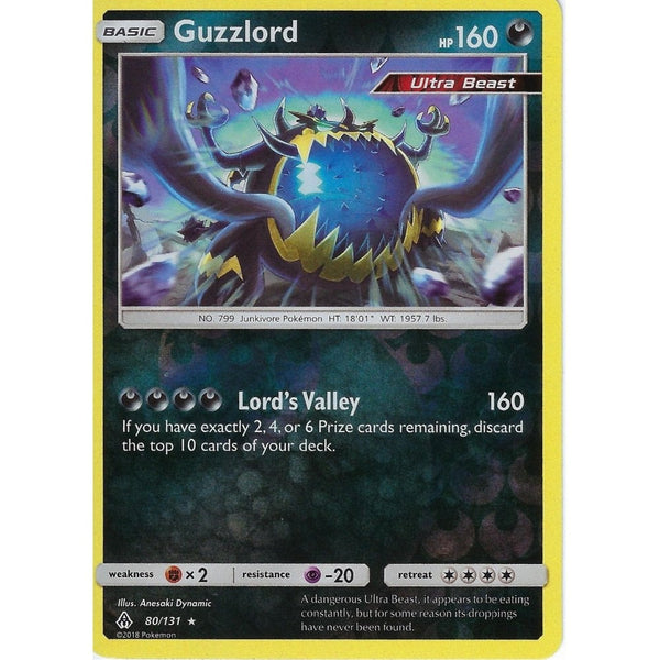 Pokemon SM Forbidden Light Card: Guzzlord - 80/131 - Rare Reverse Holo