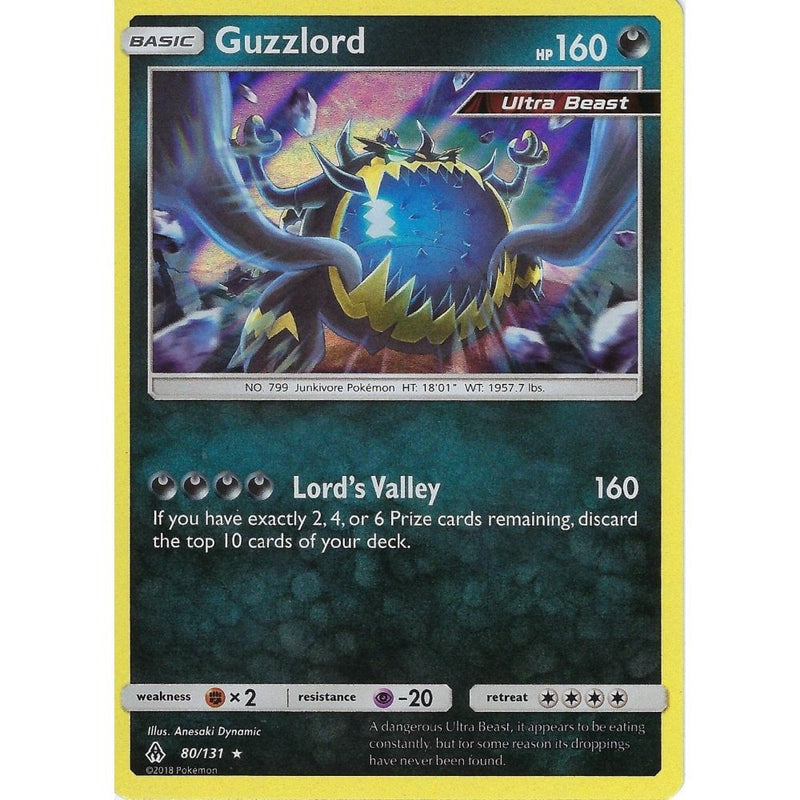 Pokemon SM Forbidden Light Card: Guzzlord - Ultra Beast - 80/131 - Rar - Recaptured LTD Pokemon SM Forbidden Light Card: Guzzlord - Ultra Beast - 80/131 - Rar - Recaptured LTD