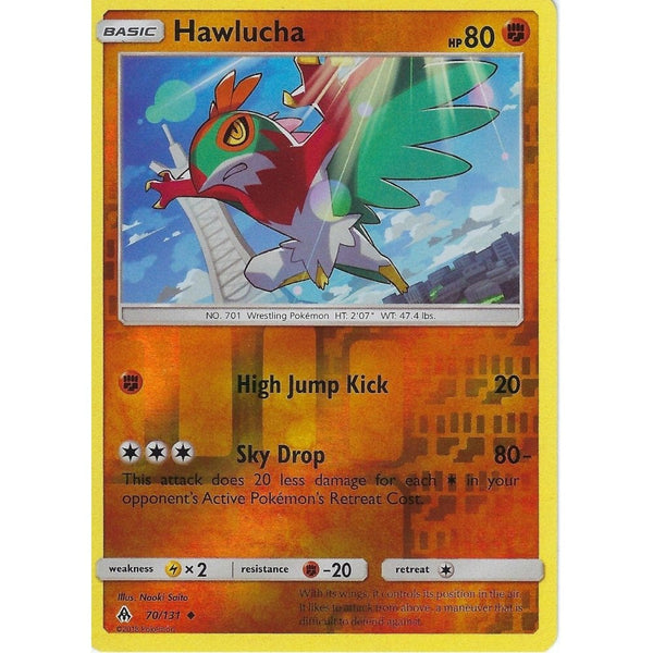 Pokemon SM Forbidden Light Card: Hawlucha - 70/131 - Reverse Holo