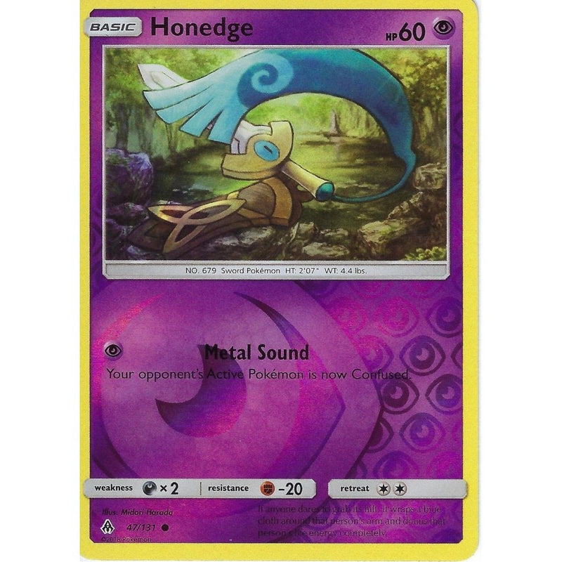 Pokemon SM Forbidden Light Card: Honedge - 47/131 - Reverse Holo
