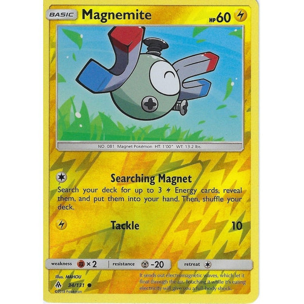Pokemon SM Forbidden Light Card: Magnemite - 34/131 - Reverse Holo