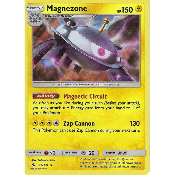 Pokemon SM Forbidden Light Card: Magnezone - 36/131 - Rare Holo