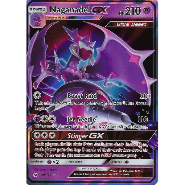 Pokemon SM Forbidden Light Card: Naganadel GX - 56/131 - Ultra Rare Holo