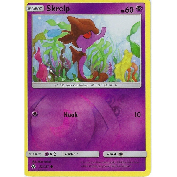 Pokemon SM Forbidden Light Card: Skrelp - 52/131 - Reverse Holo