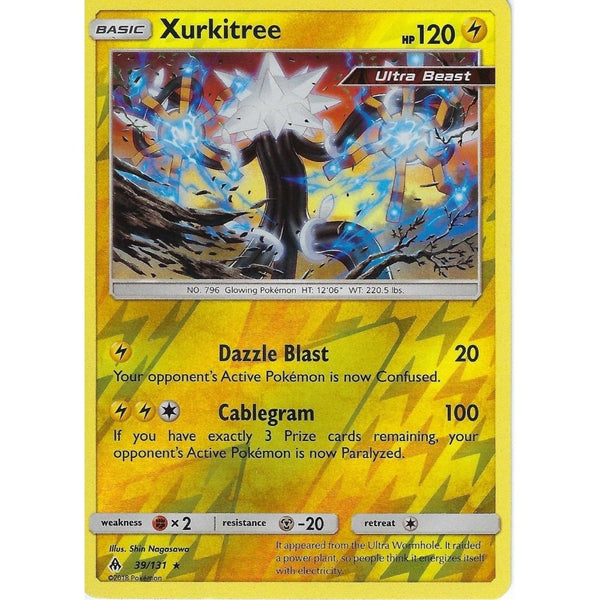 Pokemon SM Forbidden Light Card: Xurkitree - 39/131 - Rare Reverse Holo