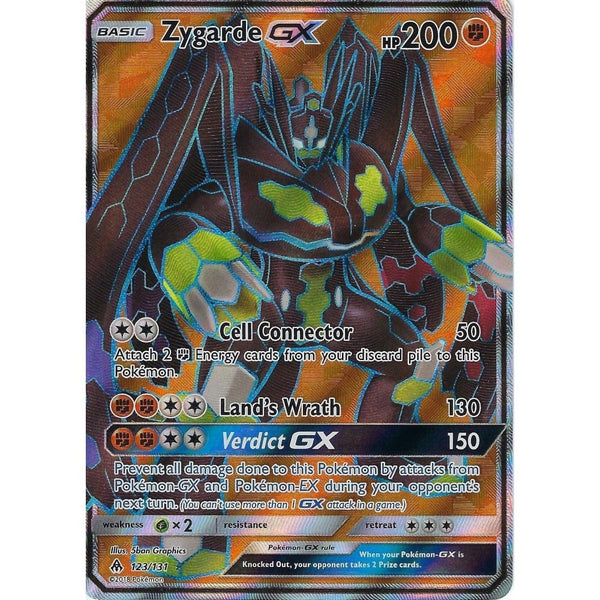 Pokemon SM Forbidden Light Card: Zygarde GX - 123/131 - Full Art Ultra Rare Holo