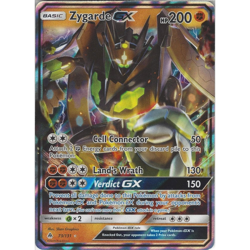 Pokemon SM Forbidden Light Card: Zygarde GX - 73/131 - Ultra Rare Holo