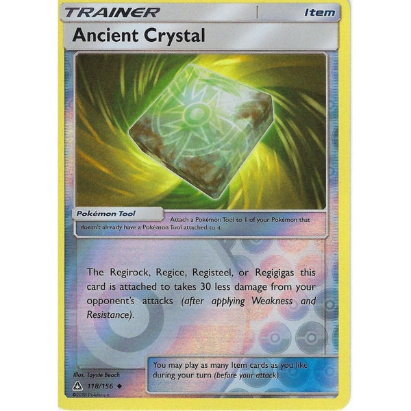 Pokemon SM Ultra Prism Trainer Card: Ancient Crystal - 118/156 - Reverse Holo