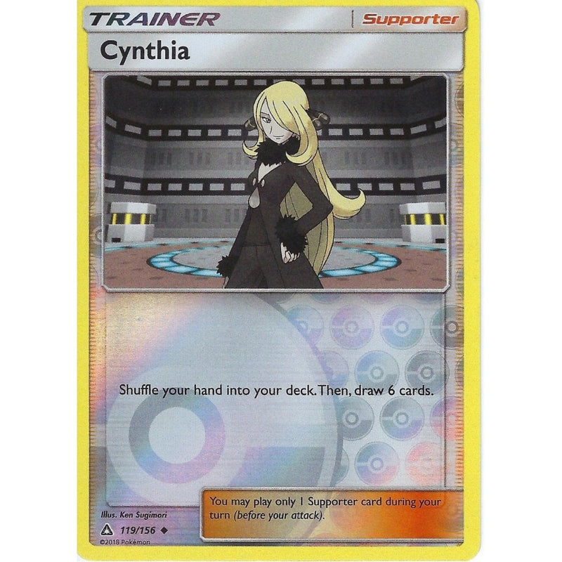 Pokemon SM Ultra Prism Trainer Card: Cynthia - 119/156 - Reverse Holo