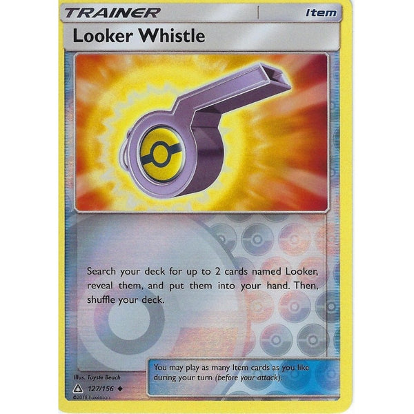 Pokemon SM Ultra Prism Trainer Card: Looker Whistle - 127/156 - Reverse Holo