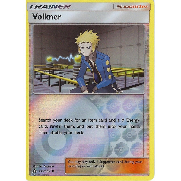 Pokemon SM Ultra Prism Trainer Card: Volkner - 135/156 - Reverse Holo