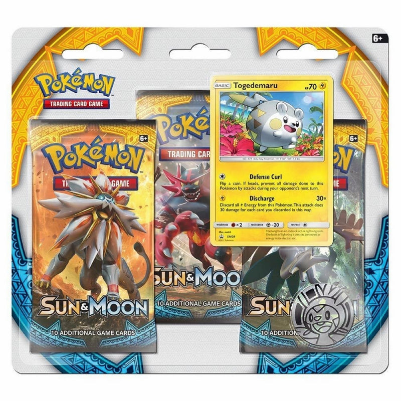 Pokemon Sun & Moon 3 Pack Blister - Togedemaru - Triple Booster - Trad - Recaptured LTD Pokemon Sun & Moon 3 Pack Blister - Togedemaru - Triple Booster - Trad - Recaptured LTD