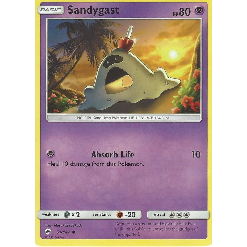 Pokemon Sun & Moon Burning Shadows: SANDYGAST - 61/147