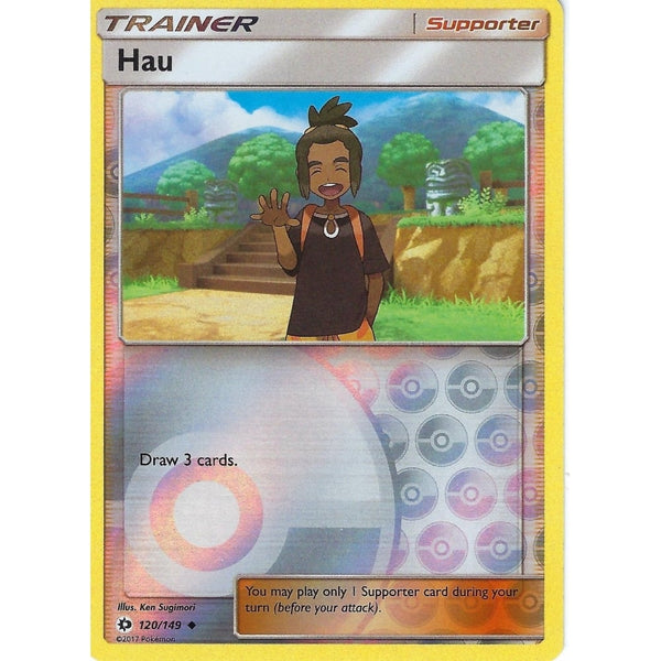 POKEMON Sun &amp; Moon Card HAU - 120/149 - REVERSE HOLO