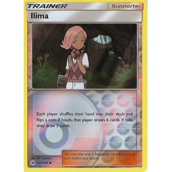 POKEMON Sun &amp; Moon Card ILIMA - 121/149 - REVERSE HOLO