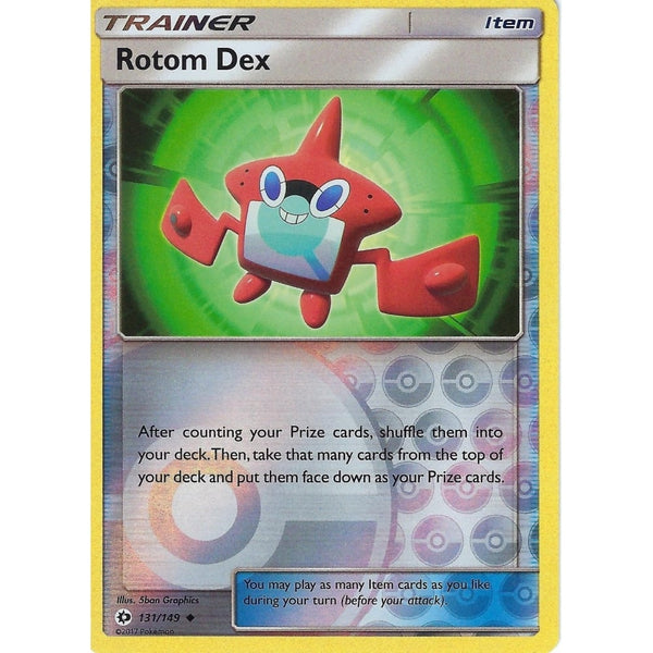 POKEMON Sun &amp; Moon Card ROTOM DEX - 131/149 - REVERSE HOLO