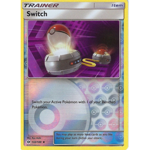 POKEMON Sun &amp; Moon Card SWITCH - 132/149 - REVERSE HOLO