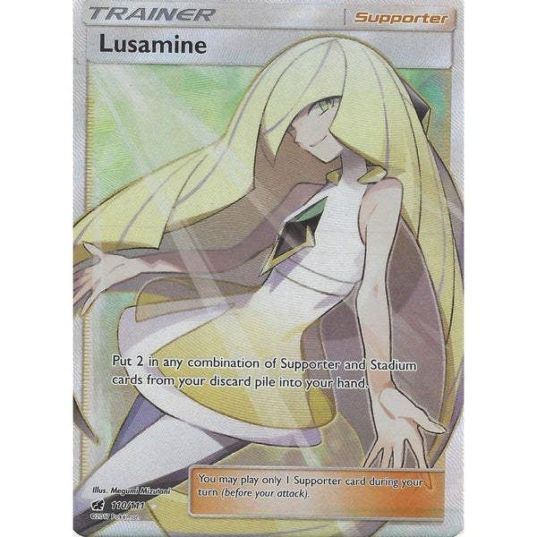 lusamine pokemon card value SUN MOON CRIMSON INVASION: - Trainer - 110/111 - Full Slab Type:PSA Display One Piece manga card set Put 2 in any Pokemon Mega Evolution Ascended