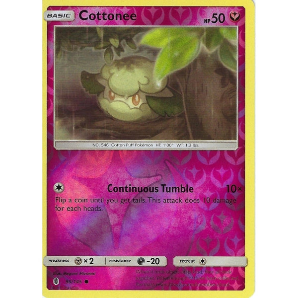 Pokemon Sun &amp; Moon Guardians Rising Card: COTTONEE - 90/145 - REVERSE HOLO