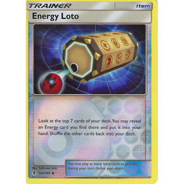 Pokemon Sun &amp; Moon Guardians Rising Card: ENERGY LOTO - 122/145 - REVERSE HOLO