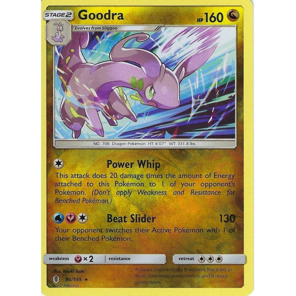 Pokemon Sun &amp; Moon Guardians Rising Card: GOODRA - 96/145 - REVERSE HOLO