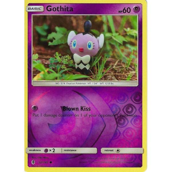 Pokemon Sun &amp; Moon Guardians Rising Card: GOTHITA - 52/145 - REVERSE HOLO
