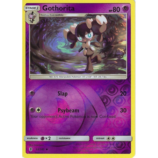 Pokemon Sun &amp; Moon Guardians Rising Card: GOTHORITA - 53/145 - REVERSE HOLO