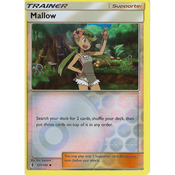 Pokemon Sun &amp; Moon Guardians Rising Card: MALLOW - 127/145 - REVERSE HOLO
