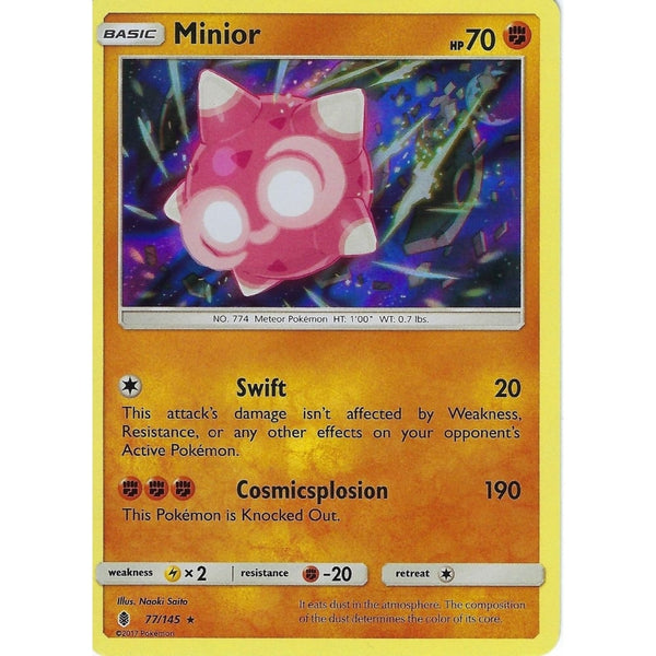Pokemon Sun &amp; Moon Guardians Rising Card: MINIOR - 77/145 - HOLO
