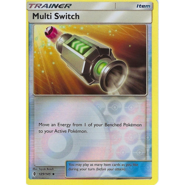 Pokemon Sun &amp; Moon Guardians Rising Card: MULTI SWITCH - 129/145 - REVERSE HOLO