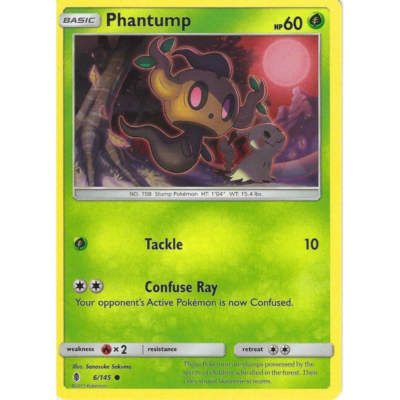 pokemon sun and moon cards guardians rising Pokemon Sun & Moon Guardians Rising Card: PHANTUMP - 6/145