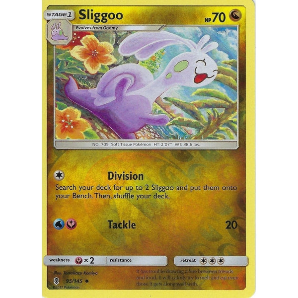 Pokemon Sun &amp; Moon Guardians Rising Card: SLIGGOO - 95/145 - REVERSE HOLO