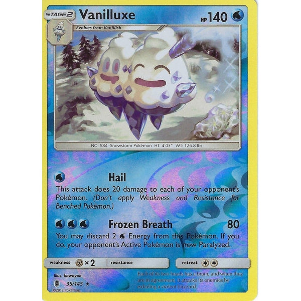 vanilluxe pokemon card value Sun & Moon Guardians Rising Card: - 35/145 - REVERSE Size:XL: 100 double / 125 single / 225 unsleeved cards Pokémon TCG: Mega Evolution-Ascended Standardbrawl your opponents Active Pokemon