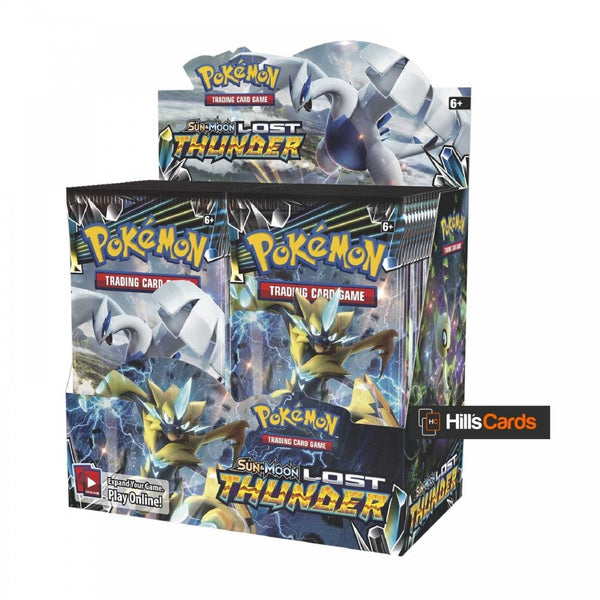 pokemon sun & moon lost thunder booster box Sealed of 36 Packs SM-8 TC Color:Bordeaux Slab Display The cards offer a One Piece Anime Trading