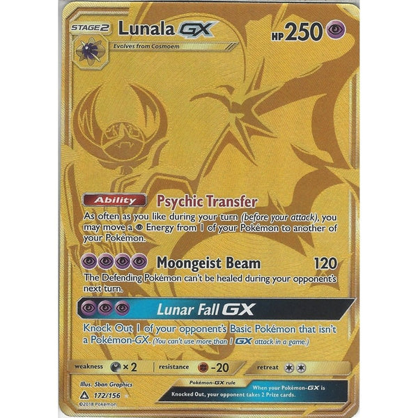 pokemon sun and moon gold cards Ultra Prism Card: Lunala GX - 172/156 - Secret U new Prism Star cards Blister Option:Meganium Face Cards, Part 2 Beatdown