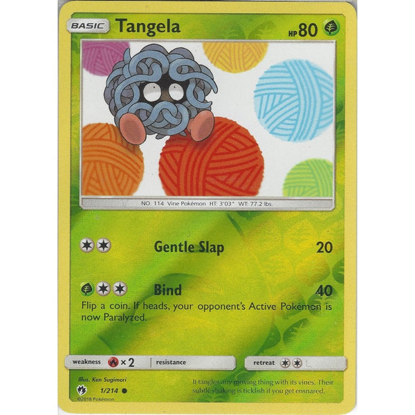 Pokemon Tangela - 1/214 - Common Reverse Holo Card - SM8 Lost Thunder