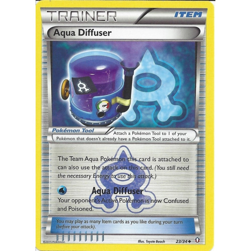 Pokemon TRAINER CARD: XY DOUBLE CRISIS - AQUA DIFFUSER 23/34