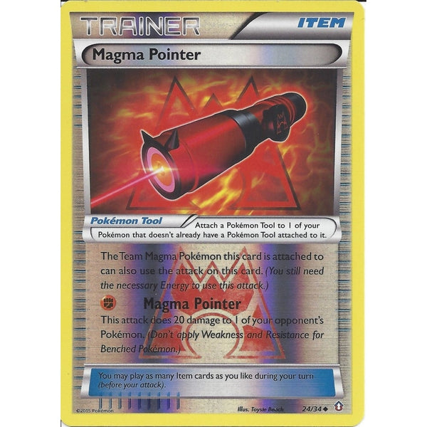POKEMON TRAINER CARD - XY DOUBLE CRISIS - MAGMA POINTER 24/34 REV HOLO