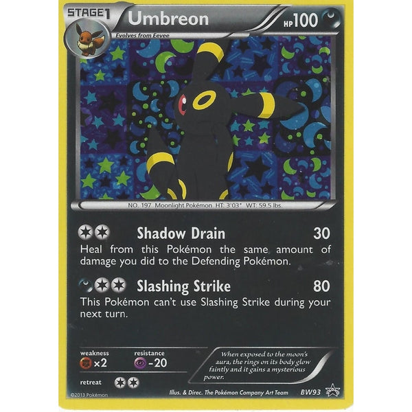 Pokemon UMBREON - Holo - BW93 -  BLACK STAR PROMO